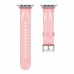TPU Fuel Injection Watch Band For Apple Watch Series 7 41mm /6&SE&5&4 40mm /3&2&1 38mm(Transparent  Orange)