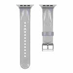 TPU Fuel Injection Watch Band For Apple Watch Series 7 45mm /6&SE&5&4 44mm /3&2&1 42mm(Transparent  Gray)