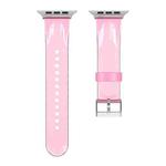 TPU Fuel Injection Watch Band For Apple Watch Series 7 45mm /6&SE&5&4 44mm /3&2&1 42mm(Transparent  Pink)
