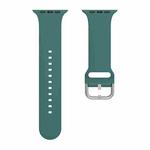 Silicone Solid Color Watch Band For Apple Watch Series 6&SE&5&4 40mm(Olive Green)