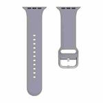Silicone Solid Color Watch Band For Apple Watch Series 6&SE&5&4 40mm(Deep Gray)