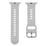 2 PCS Two Color Silicone Porous Watch Bands For Apple Watch, Specification: 38/40mm S(Gray+White)