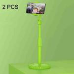 2 PCS Multifunctional Live Telescopic Mobile Phone Desktop Bracket(Mint Green)