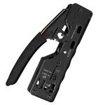 6P8P Seven-type Through-hole Crystal Head  Wire Stripping Tool Network Cable Pliers(Black)