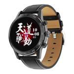 LOANIY DT70 Analog Digital Dual Display Smart Call Watch(Black Leather)