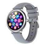 LOANIY CF80 1.08 Inch Heart Rate Monitoring Smart Bluetooth Watch, Color: Silver Gray