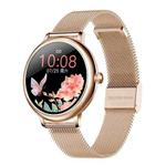 LOANIY CF80 1.08 Inch Heart Rate Monitoring Smart Bluetooth Watch, Color: Gold Steel