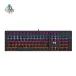 Ajazz STK131 104-Key Custom Macro Programmable RGB Keyboard, Cable Length:1.6m(Black Blue Shaft)