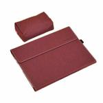All-Inclusive Drop Case For Microsoft Surface Pro 8, Color: TPU Soft Shell Wine Red With Power Pack