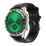 LOANIY E18 Pro Smart Bluetooth Calling Watch with NFC Function, Color: Green Leather