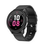 LOANIY E80 1.3 Inch Heart Rate Detection Smart Watch, Color: Black Silicone