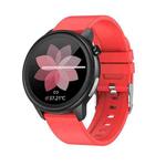 LOANIY E80 1.3 Inch Heart Rate Detection Smart Watch, Color: Red Silicone