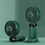 USB Handheld Digital Display Folding Aromatherapy Fan, Battery Capacity: 3000mAh(N15 Dark Green)