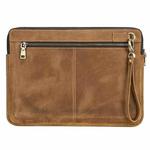 CONTACTS FAMILY Leather Laptop Sleeve For Macbook Pro 14.2 Inch(Brown)