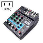 TEYUN A4 4-way Small Microphone Digital Mixer Live Recording Effector(US Plug)