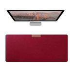 2PCS Felt Keyboard Mouse Pad Desk Pad, Specification: 300 × 700 × 2mm(Red Wine)