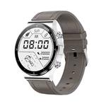 ME88 1.32 Inch Heart Rate Sleep Monitoring Smart Watch(Silver Leather)