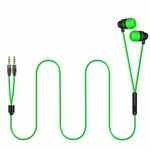 JS-V1 Computer Game Wired Headphones with Microphone, Spec: Black Green Double 3.5