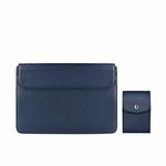 PU08DZ Leather Laptop Liner Bag with Stand Function, Size: 13.3 inches(Sapphire Blue with Bag)