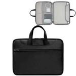 Baona BN-Q006 PU Leather Full Opening Laptop Handbag For 11/12 inches(Black)