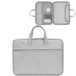 Baona BN-Q006 PU Leather Full Opening Laptop Handbag For 11/12 inches(Grey)