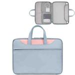 Baona BN-Q006 PU Leather Full Opening Laptop Handbag For 13/13.3 inches(Sky Blue+Pink)