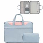 Baona BN-Q006 PU Leather Full Opening Laptop Handbag For 15/15.6 inches(Sky Blue+Pink+Power Bag)
