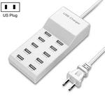 USB Multi-port Charger Mobile Phone Fast Charging Universal Fast Adapter 10 Interface US Plug
