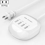 USB Multi-port Charger Mobile Phone Fast Charging Universal Fast Adapter 4 Interface US Plug