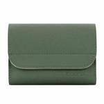 Baona BN-Q009 Small Leather Mouse Charger Storage Bag(Gray Green+Light Green)