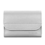 Baona BN-Q009 Small Leather Mouse Charger Storage Bag(Silver+Blue)