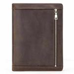 Crazy Horse Leather Pen Slot Zipper Multifunctional Tablet Cover For IPad Pro 9.7/10.5/11 Inch(Light Brown)