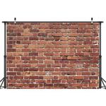 2.1m x 1.5m Retro Red Brick Wall Photo Background