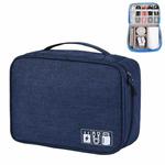 Multifunctional Cationic Digital U Disk Data Cable Storage Bag(Navy)