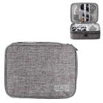 5 Inch Multifunctional Electronic Digital Earphone Power Cord Storage Bag(Dark Gray)