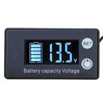 Two-Line Digital Display DC Voltmeter Lead-Acid Lithium Battery Charge Meter, Color: White