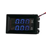 Dual-Display Voltage Current Meter Digital DC Voltage Meter, Specification: 50A (Blue)