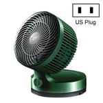 YANGZI Home Desktop Turbo Quiet Air Circulation Fan US Plug, Style: Remote Head Model (Green)