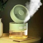 OM008 Desktop Foldable Spray Humidification Mini USB Water Cooling Fan(Mousse Green)