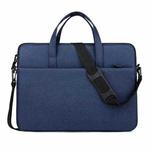 ST09 Portable Single-shoulder Laptop Bag, Size: 14.1-15.4 inches(Navy Cyan with Shoulder Strap)