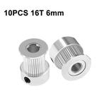 10 PCS GT2 3D Printer Synchronous Wheel Transmission Leather Pulley, Specification: 16 Tooth 6mm