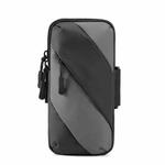 Running Mobile Phone Arm Bag Outdoor Equipment Wrist Bag(Black Gray)