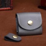 S122 Vintage Mini Leather Headphone Bag(Gray)