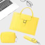 S176 Portable Waterproof Laptop Bag with Power Pack, Size: 13 inches(Goose Yellow)