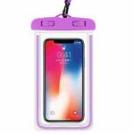 4 PCS Sealed Luminous PVC Waterproof Cover Swimming Mobile Phone Waterproof Bag(Purple)