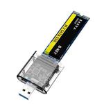 M.2 To USB 3.0 SSD Adapter For PCIE NGFF M / B Key SSD Disk Box, Color: Transparent