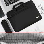 DSMREN Nylon Laptop Handbag Shoulder Bag,Model: 044 Air Cushion Black, Size: 13.3 Inch