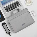 DSMREN Nylon Laptop Handbag Shoulder Bag,Model: 285 Light Gray, Size: 15.6 Inch