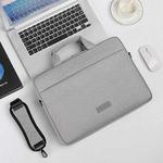 DSMREN Nylon Laptop Handbag Shoulder Bag,Model: 285 Light Gray, Size: 16.1 Inch
