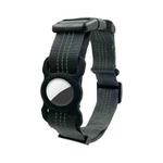 PUGGA GG1002 Polyester Dog GPS Device Protector Collar For AirTag, Size: M(Deep Gray)